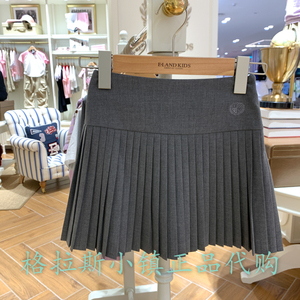 Elandkids衣恋童装专柜正品24秋款女童学院风百褶半裙EKWHE3821B