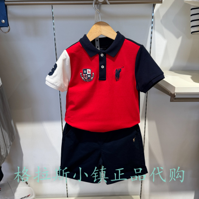 Polowalk童装正品夏男童翻领T恤