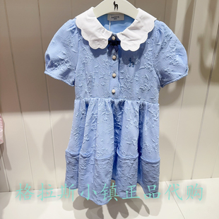 hazzys哈吉斯童装国内代购26夏款女童花边领连衣裙HZUXGD01CZ165
