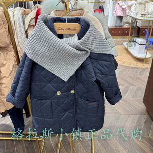 chocolat巧克力童装正品25年冬新款女宝甜美中长款棉服CIJPG1211K