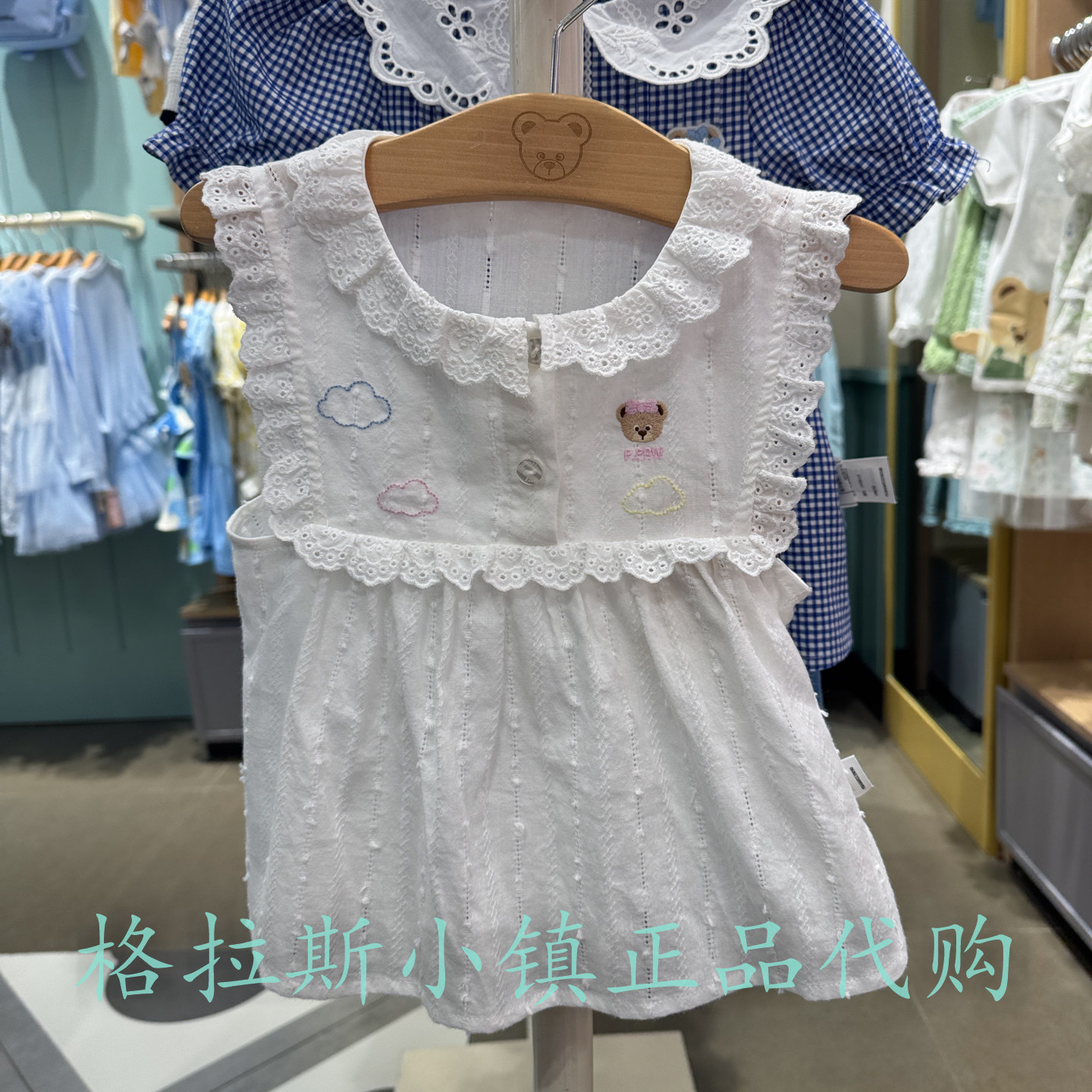 PawinPaw婴童正品夏女宝无袖衬衫