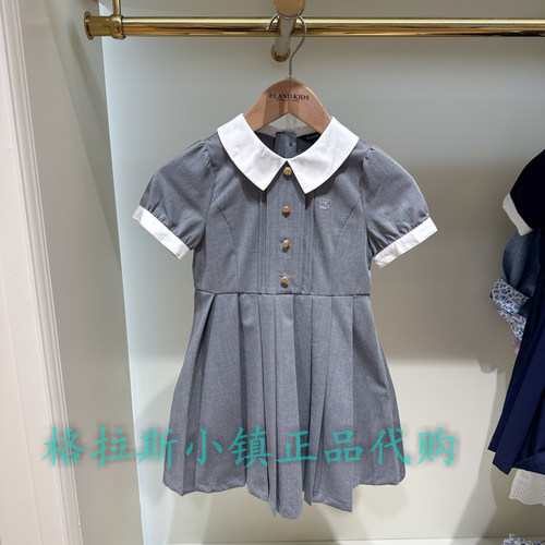 Elandkids衣恋童装专柜正品26夏女童学院风翻领连衣裙EKOWG2323Y - 封面
