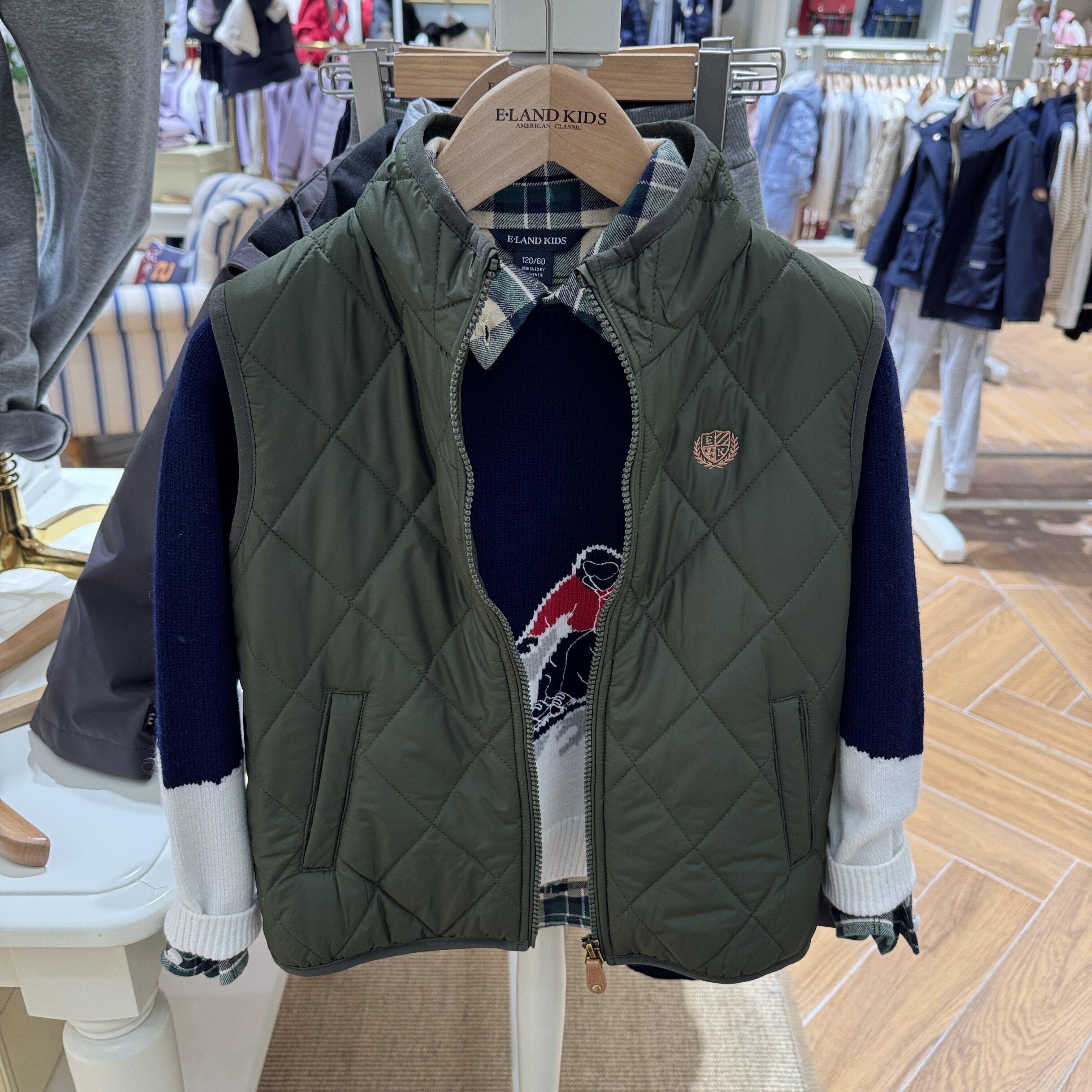 衣恋童装正品冬男童立领加绒马甲