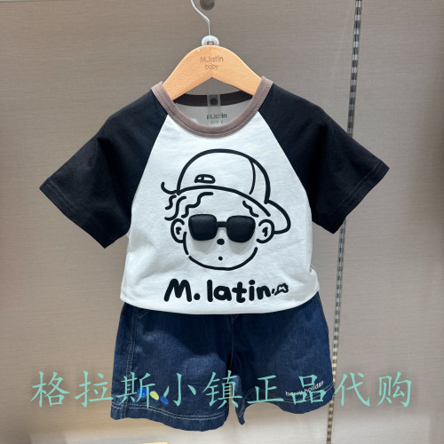 马拉丁童装夏款儿童圆领短袖T恤