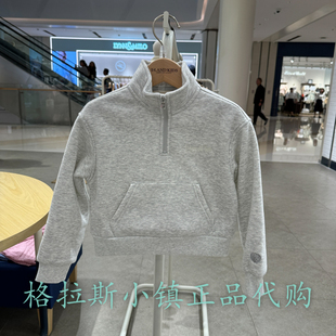 Elandkids衣恋童装专柜正品24年冬款女童加绒立领卫衣EKMWE4V21A