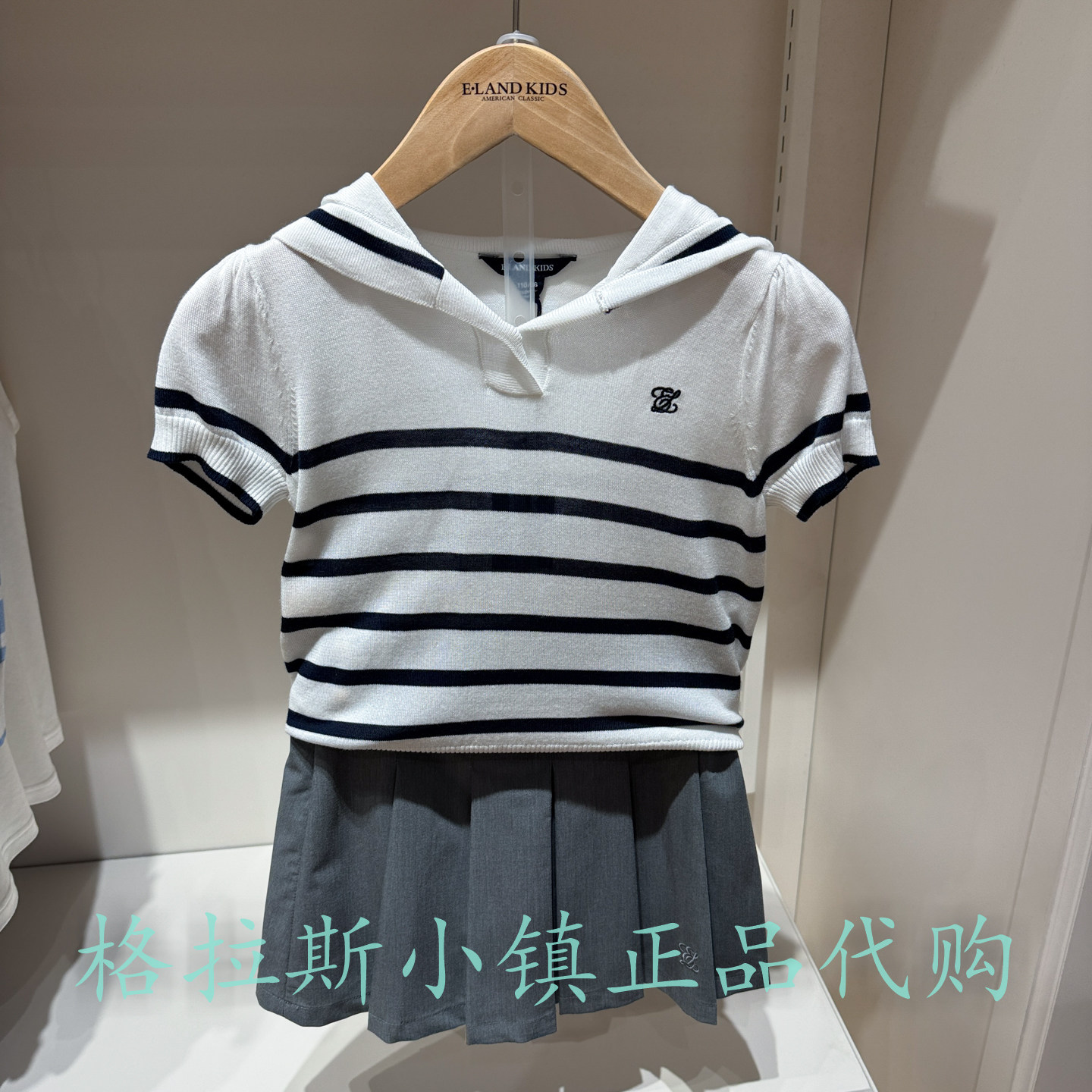 衣恋童装专柜夏女童短袖针织衫
