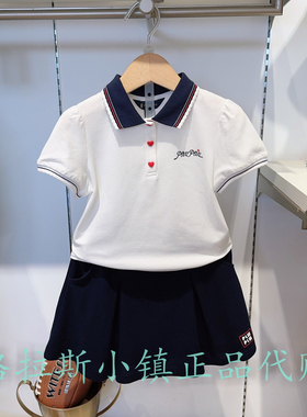 Polo walk KIDS童装专柜正品26夏款女童翻领短袖T恤BVTW625F0322