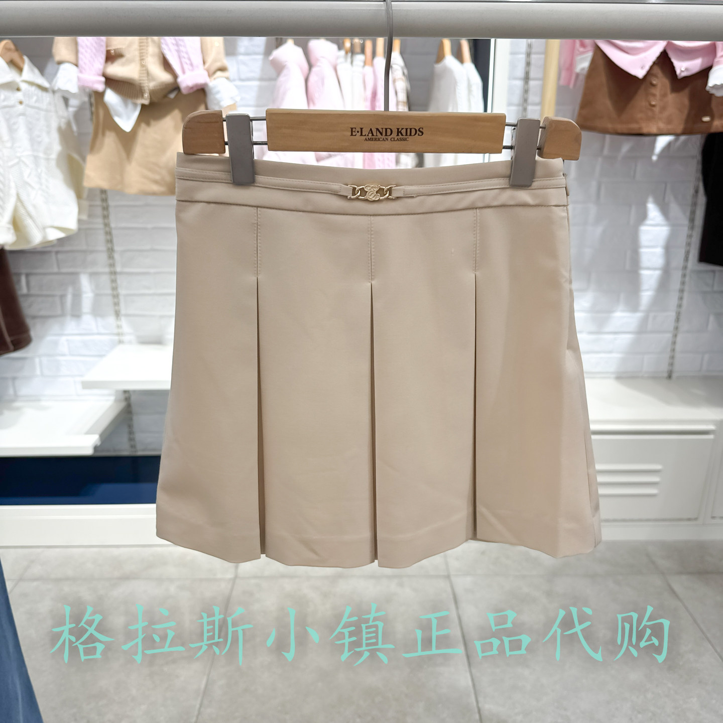 衣恋童装秋新款女童百褶半身裙