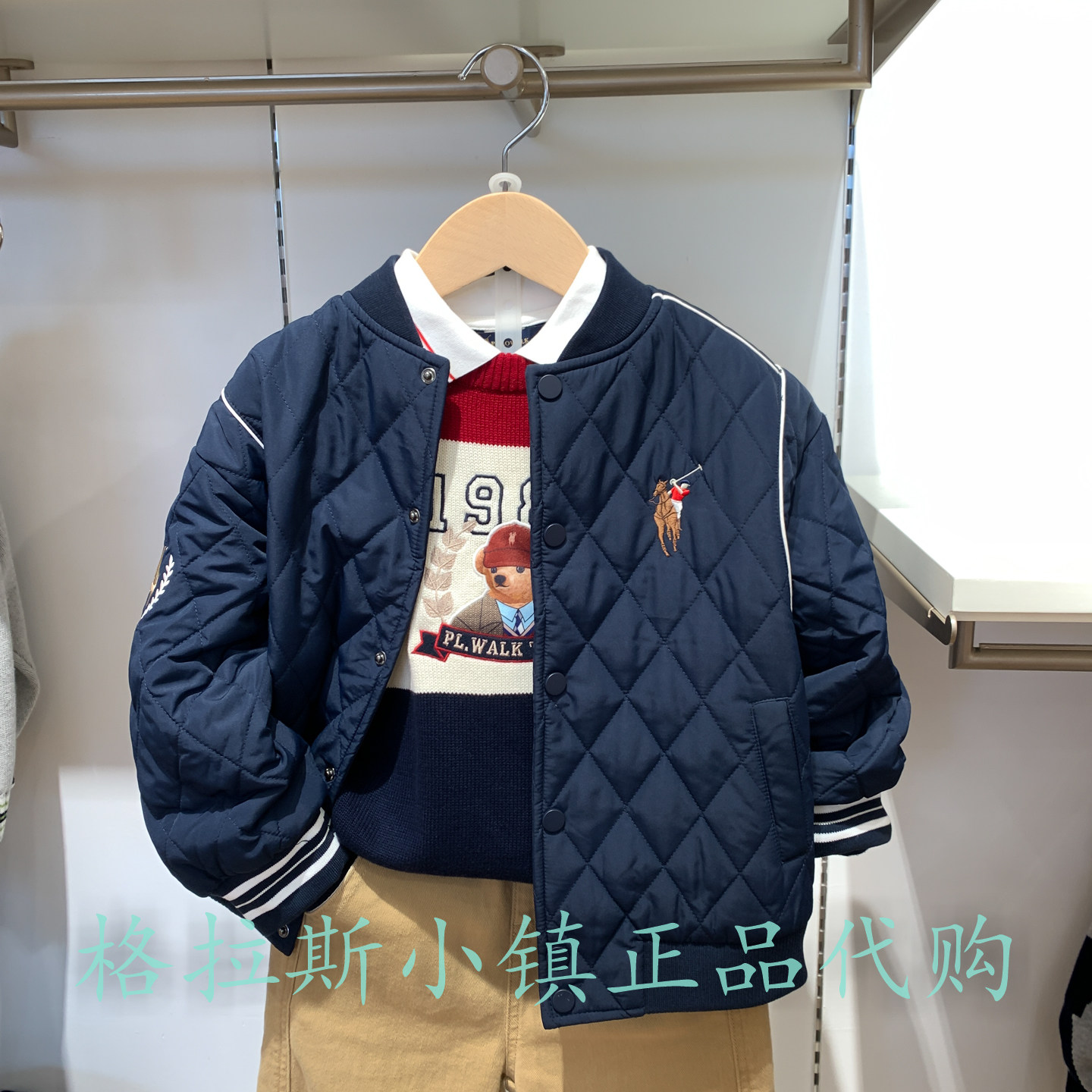 Polowalk童装正品男童棉服外套