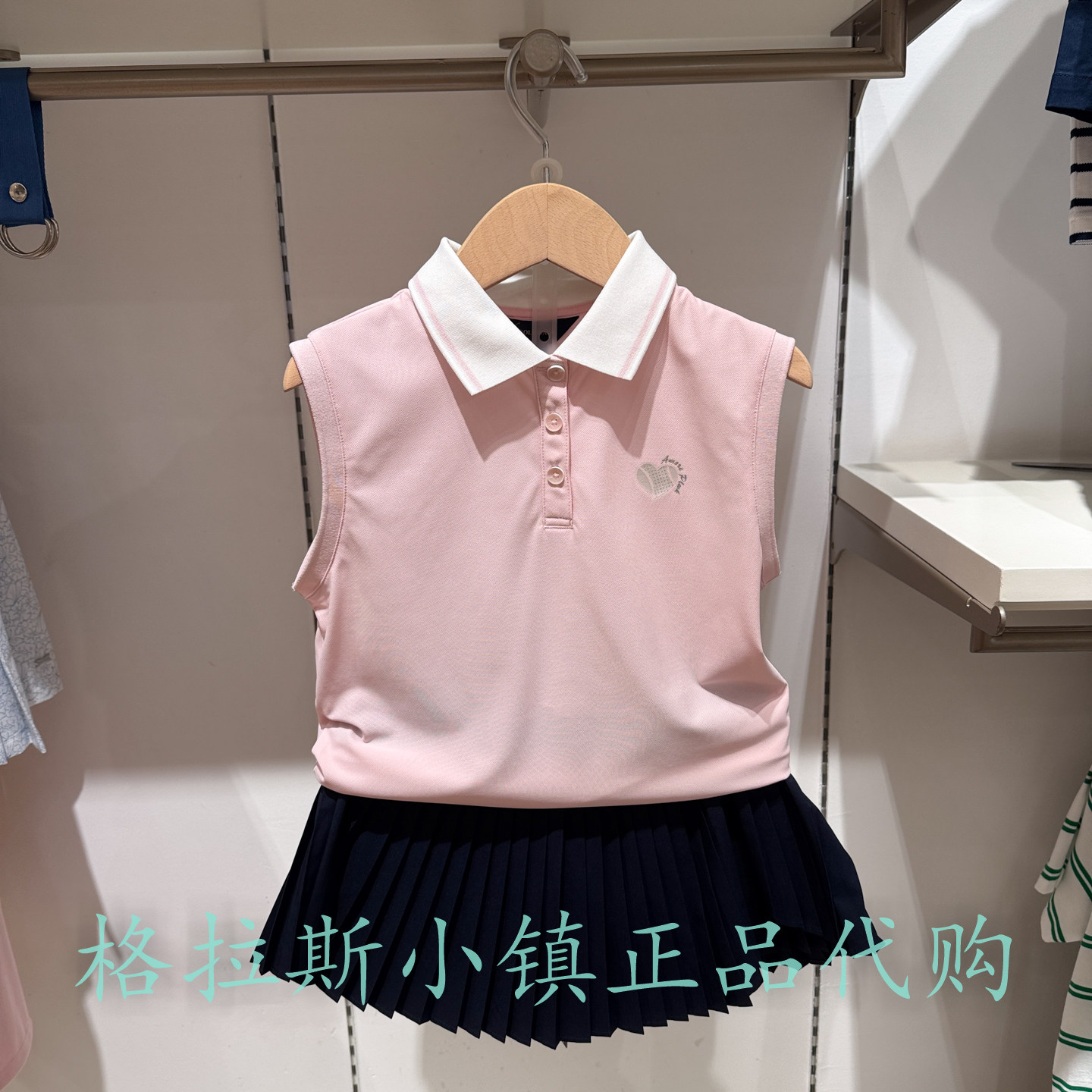 Polowalk童装夏女童速干翻领T恤