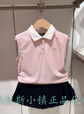 Polo walk KIDS童装专柜正品26夏款女童速干翻领T恤BY5W625F0032