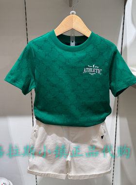 Polo walk KIDS童装专柜正品26夏款男童圆领短袖T恤BQNW622F1111