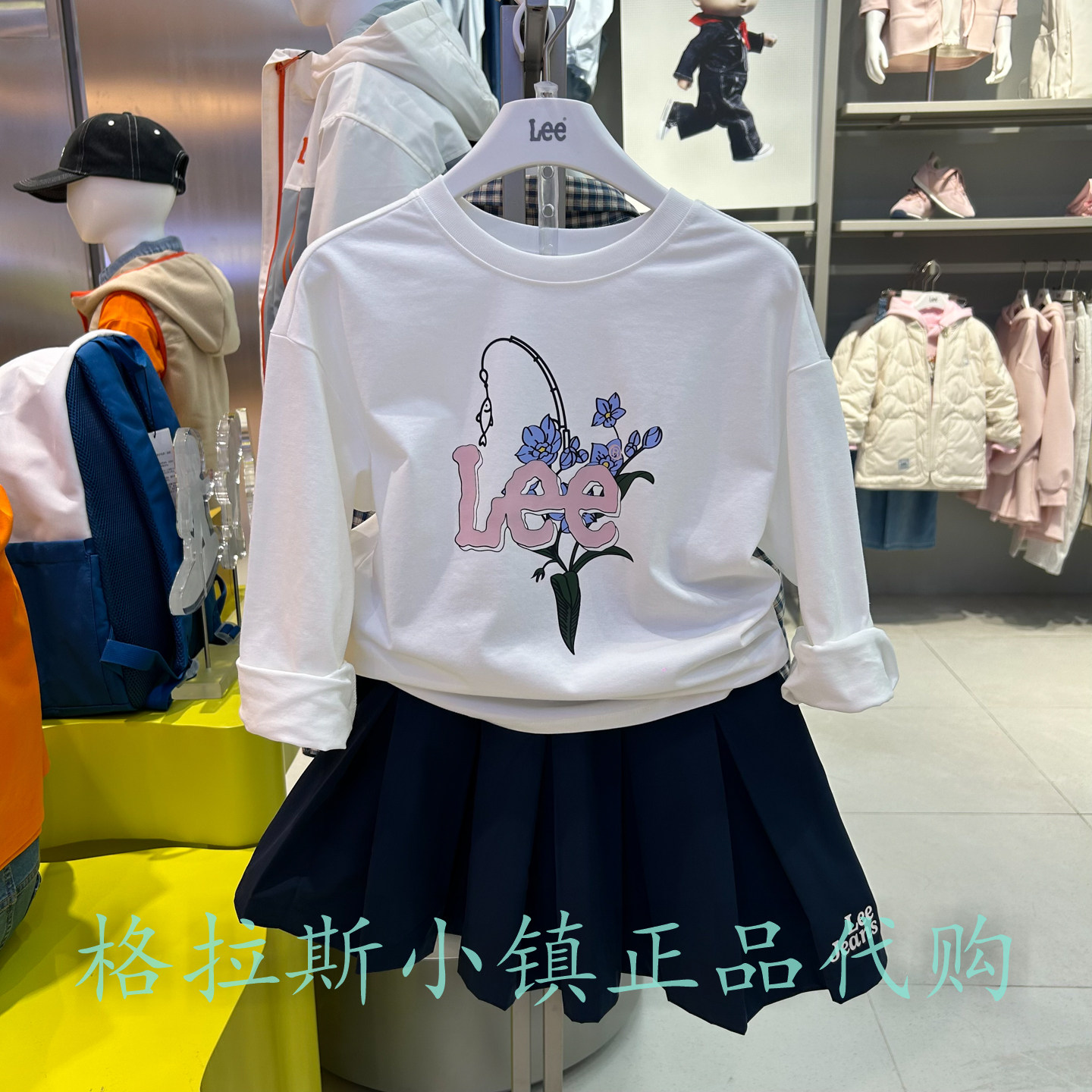 特价LeeKids童装秋女童印花T恤