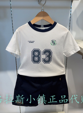 Polo walk KIDS童装专柜正品26夏款男童圆领短袖T恤BQNW622F2042