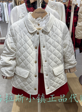 Elandkids衣恋童装专柜正品26春款女童学院风棉服外套EKJPG1121D