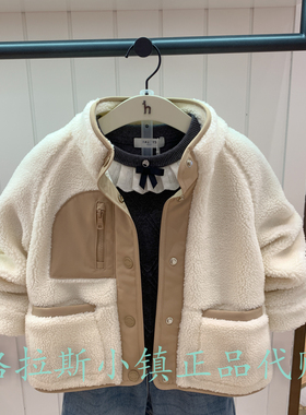 hazzys哈吉斯童装国内代购2025冬款女童羊羔绒外套HZTQGD01CC401