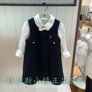 hazzys哈吉斯童装国内代购2025冬新款女童背心裙HZSQGD01CZ065