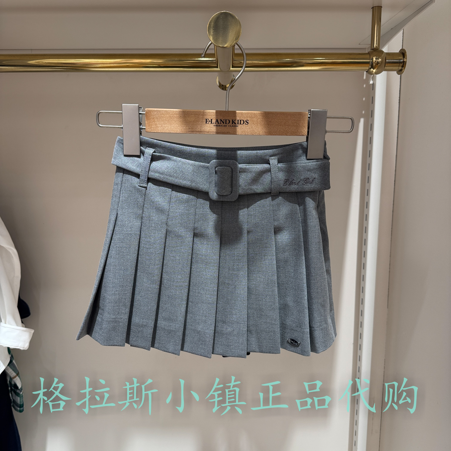 衣恋童装正品秋女童学院百褶半裙