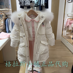 三防TeenieWeenie童装正品25冬款女童长款蓄热羽绒服TKJD254V51K