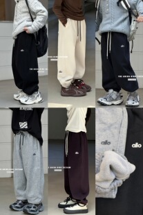 阿尼卡ANIKA童装2025冬新男女童一体绒针织卫裤束口运动裤潮3857