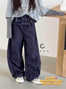 叫我格格童装2025冬女童一体绒韩版格子裙摆休闲百搭弯刀裤25870