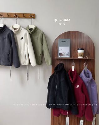 大E小e童装2025冬季新款男女儿童校服神器长毛绒奥粒绒外套潮5020