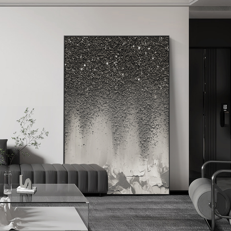 抽象星空客厅装饰画高级感肌理沙发背景墙挂画个性创意大幅落地画图片