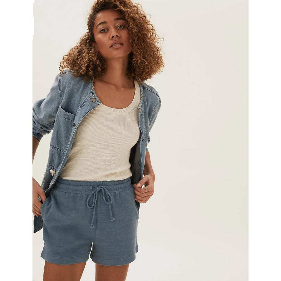 M&S玛莎代购 女装2021新款舒适百搭高腰纯棉慢跑裤短裤运动裤子|ruв категории Женская одежда, брюки, брюки - от Buy2taobao.com для оказания профессиональной услуги покупки агента Taobao