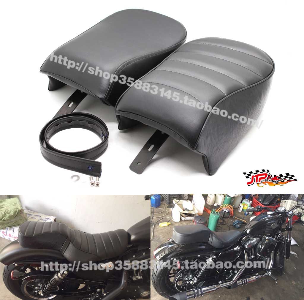 适用哈雷XL883 XL1200 X48 2016-20年改装乘客后坐垫 座垫 皮座包
