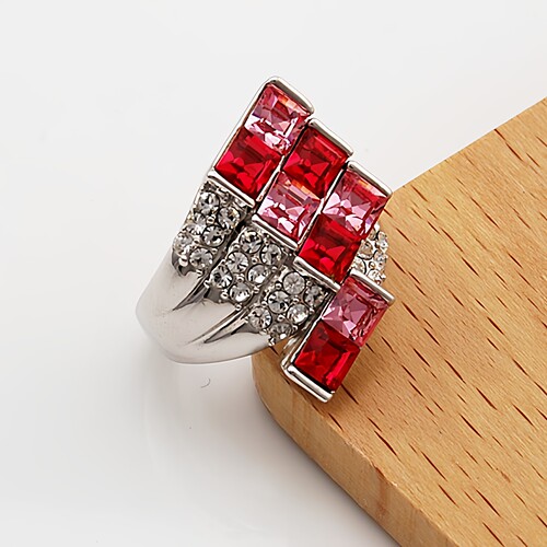 手工镶嵌奥地利水晶戒指断码清仓