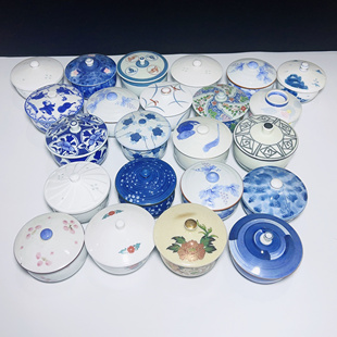 日本回流九谷烧有田烧深川制茶盖杯日式家用盖碗泡茶杯