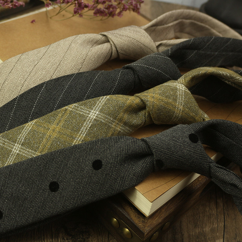 秋冬款新品领带男窄版休闲韩版6CM英伦复古格纹羊毛灰色条纹百搭,服饰配件/皮带/帽子/围巾,领带,淘宝优惠券,粉丝福利购,淘宝优惠卷