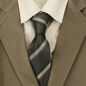 绿色 工装 复古咖色暗红条纹领带男女8CM正装 职业商务休闲百搭韩版