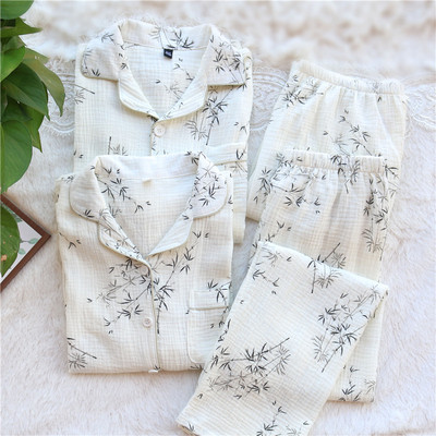 情侣纯棉柔软家居服套装