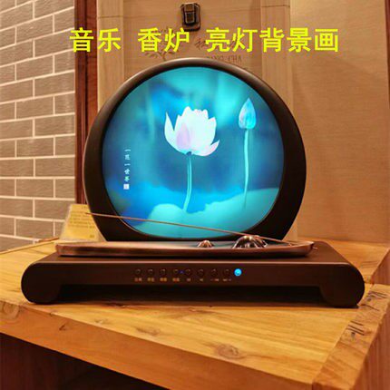 2022古典音乐机蓝牙音箱亮灯插TF充电循环播放器茶室客厅摆件送礼