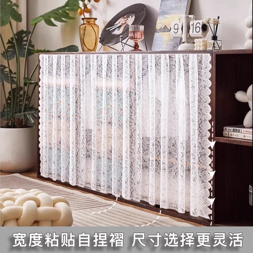 无门柜子遮挡帘魔术贴衣柜杂物书柜橱柜鞋柜遮丑帘子门帘防尘纱帘