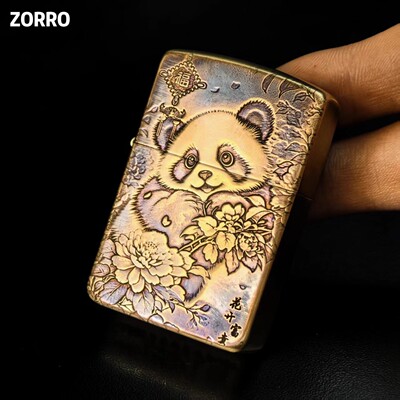 ZORRO910s黄铜做旧熊猫煤油机