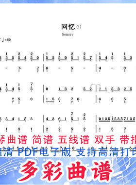 01128回忆-《那些年我们一起追的女孩》插曲 钢琴曲双手简谱2责