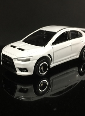 款式多美欧日合金车模儿童玩具三菱蓝瑟翼神LANCER EVOLUTION白色