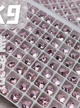 美甲精品K9异形小爱心钻丝绸月光色激光尖底6*6mm尺寸高品质配钻