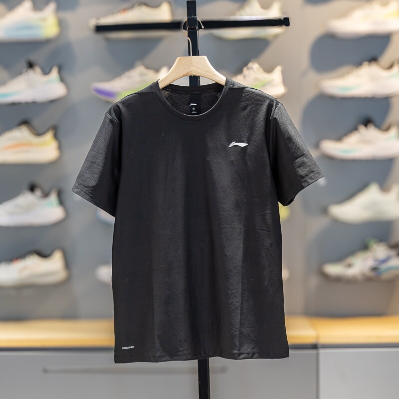 李宁男子排湿速干短袖T恤