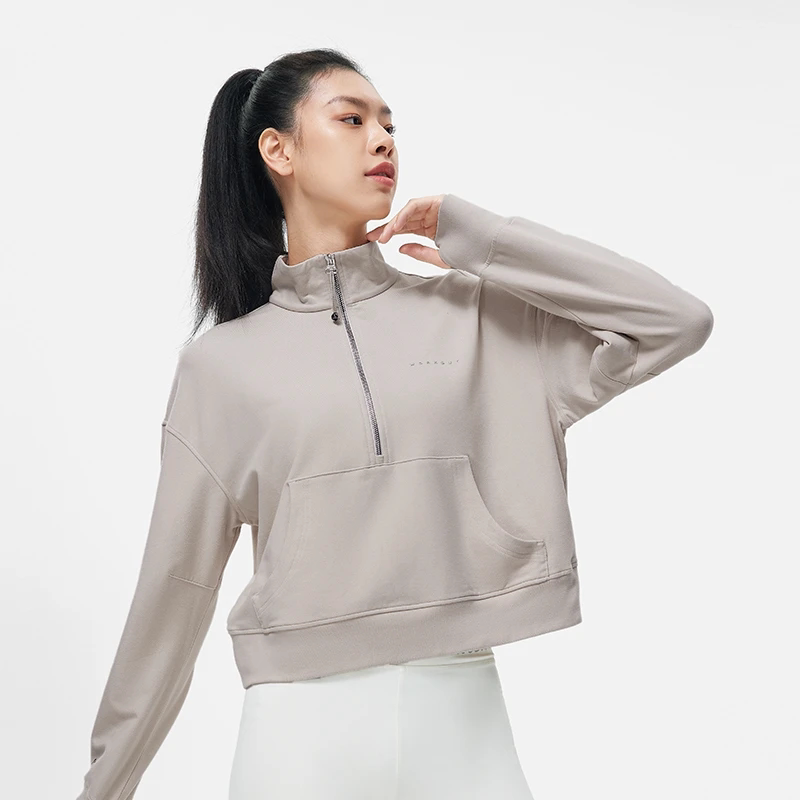 李宁卫衣女2023春季健身套头衫长袖立体宽松运动鱼骨上衣AWDT130