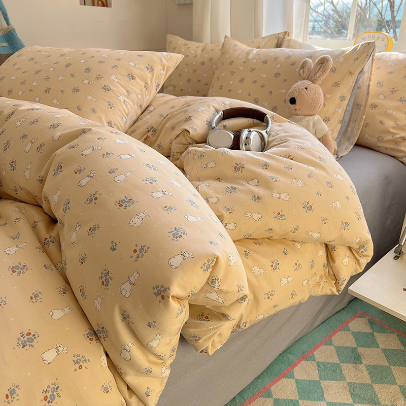 床单式床笠式四件套ins风纯棉