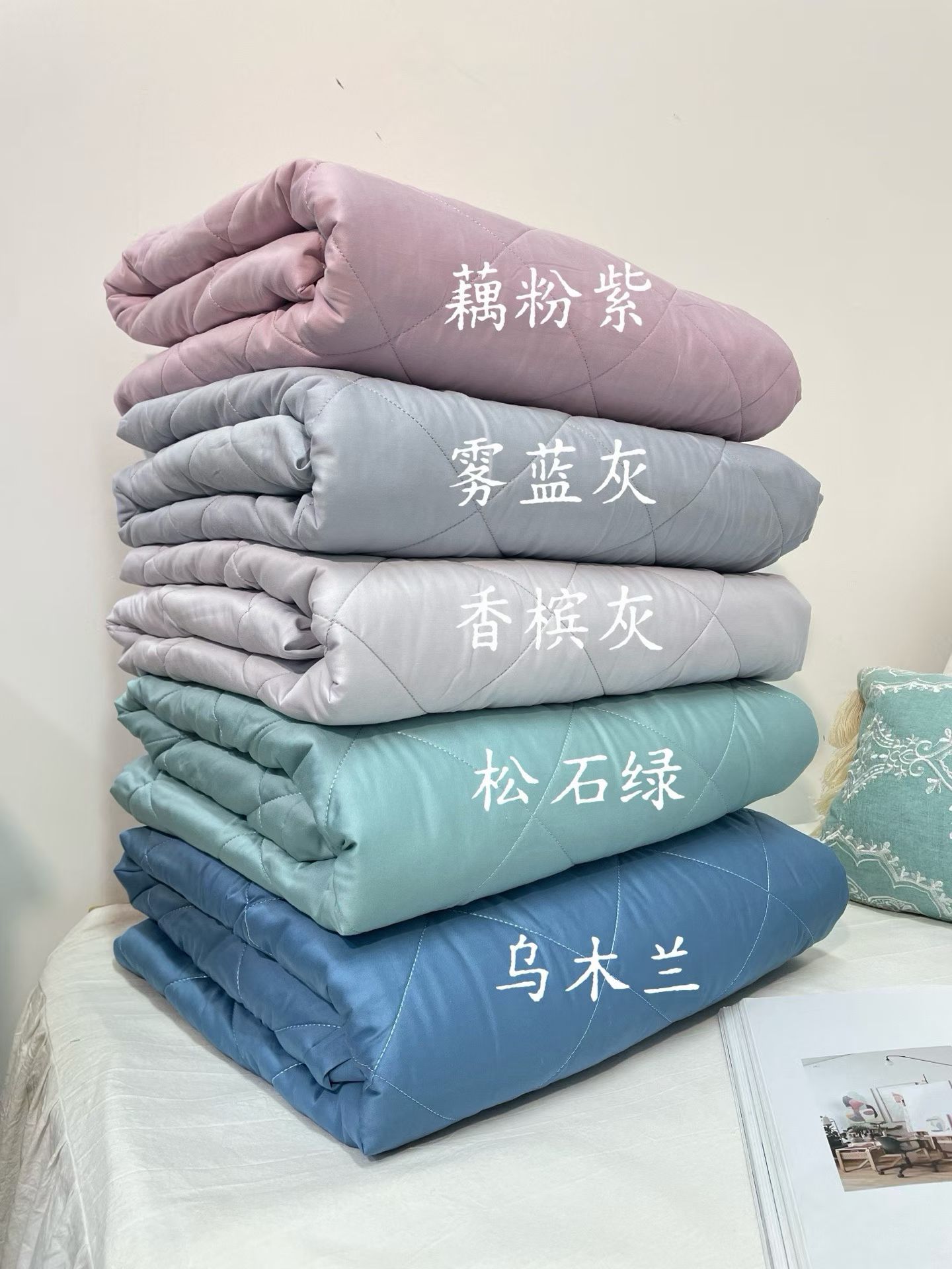 尾单纯色A版纯棉贡缎单人1.5*2.0双人夹棉床笠1.8*2米