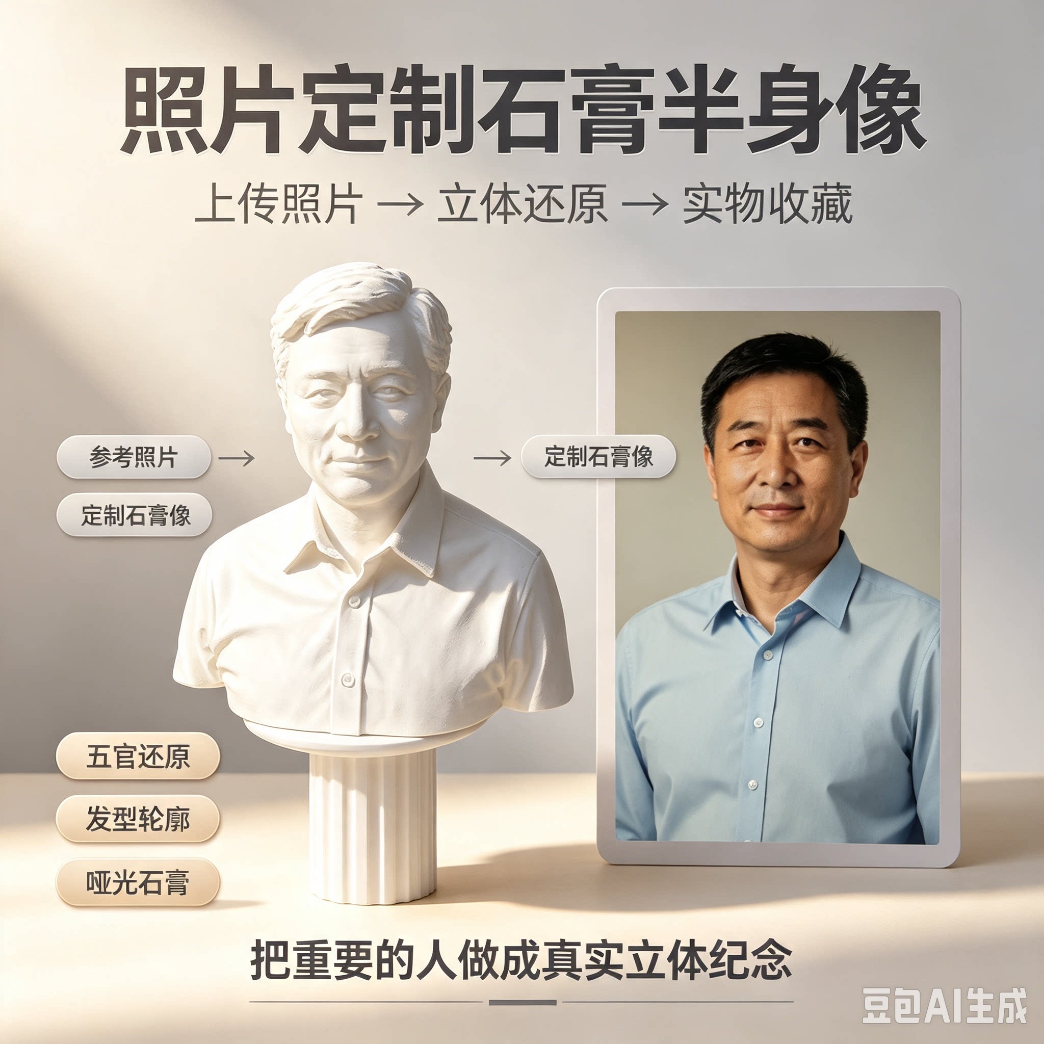 来图定制胸像模型美术仿石膏雕塑雕像半身仿摆件纪念工艺术品道具