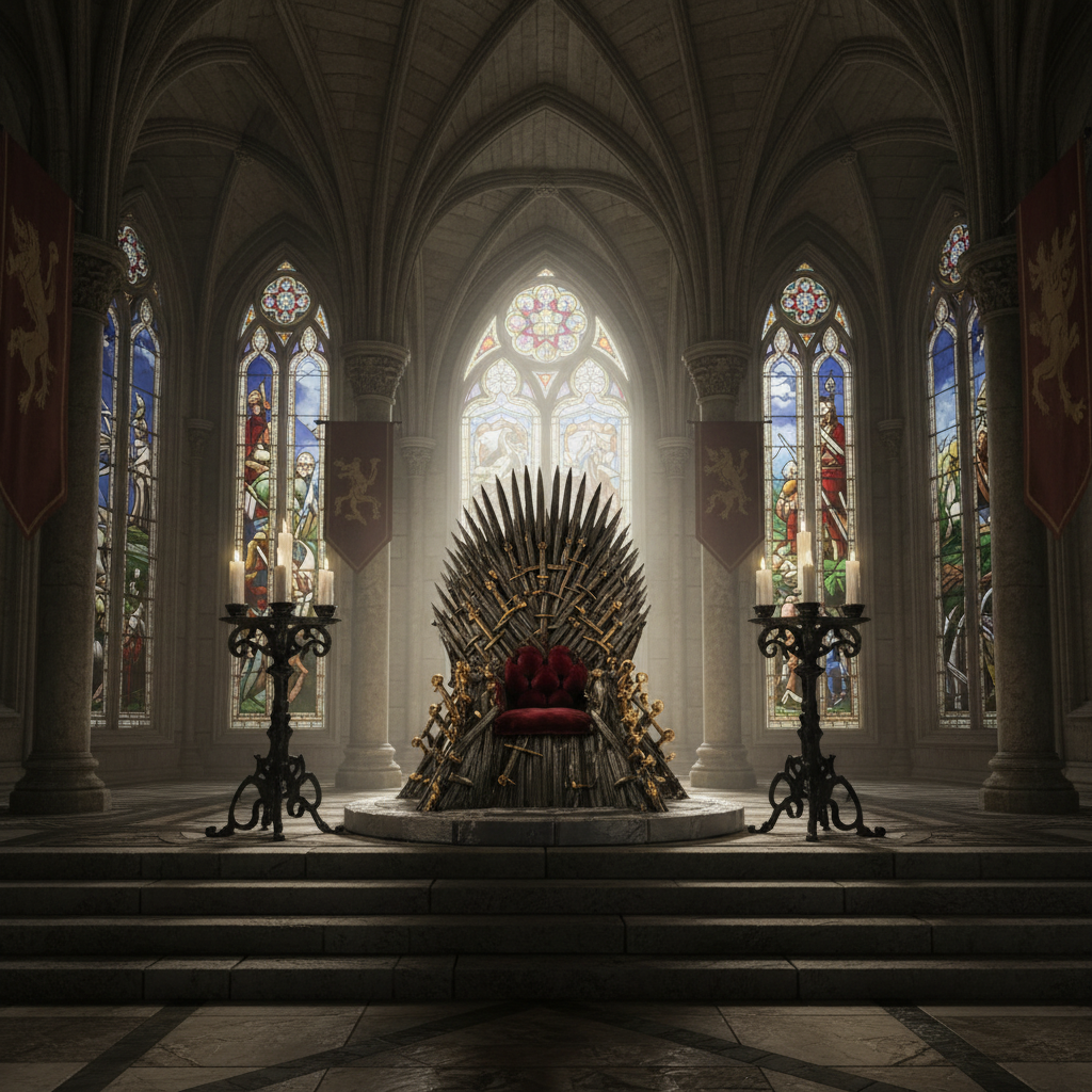 【问客造物】权游戏铁王座3D打印白模未涂色桌面摆件现代艺术极简