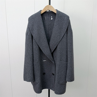 S●2026冬季新品 绵羊毛呢子大衣女中长款气质双面呢毛呢外套159