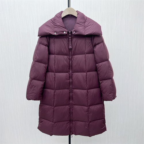 图●2025冬季新品 羽绒服女时尚长款宽松加厚保暖白鸭绒外套8609