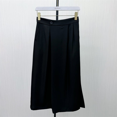 fei●2026夏季新品 黑色半身裙女高腰显瘦长款气质大摆a字裙6182