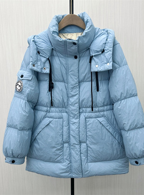 fei●2025冬季新品 羽绒服女中长款时尚宽松加厚鸭绒保暖外套8183